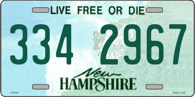 NH license plate 3342967