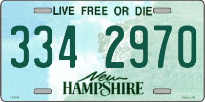 NH license plate 3342970