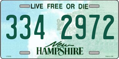 NH license plate 3342972