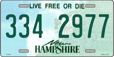 NH license plate 3342977