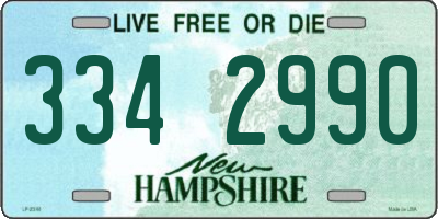NH license plate 3342990