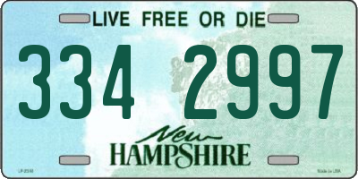 NH license plate 3342997