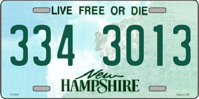 NH license plate 3343013
