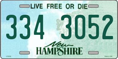 NH license plate 3343052