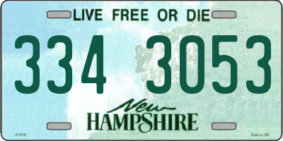 NH license plate 3343053