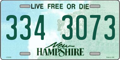 NH license plate 3343073