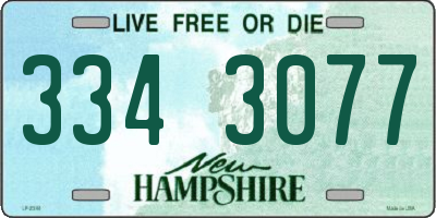 NH license plate 3343077