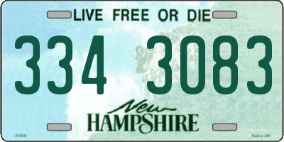NH license plate 3343083