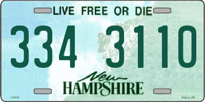 NH license plate 3343110