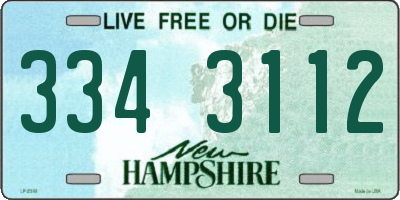 NH license plate 3343112