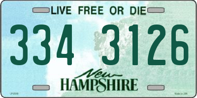 NH license plate 3343126