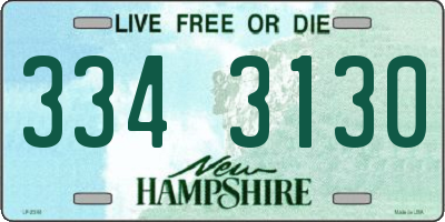 NH license plate 3343130