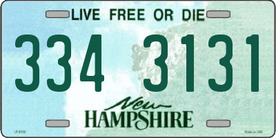 NH license plate 3343131