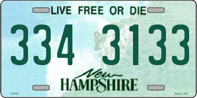 NH license plate 3343133