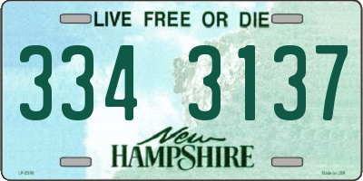 NH license plate 3343137