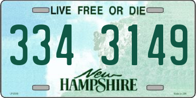 NH license plate 3343149