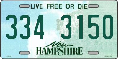 NH license plate 3343150