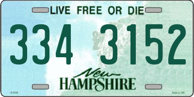 NH license plate 3343152