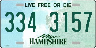 NH license plate 3343157