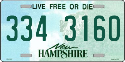 NH license plate 3343160