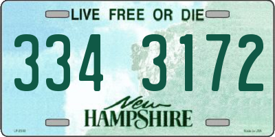 NH license plate 3343172