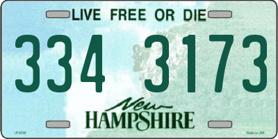 NH license plate 3343173