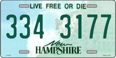 NH license plate 3343177