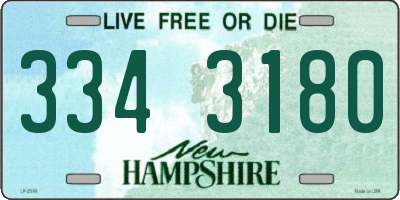 NH license plate 3343180