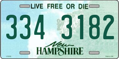 NH license plate 3343182