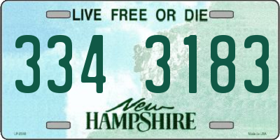 NH license plate 3343183