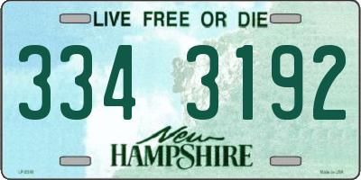 NH license plate 3343192