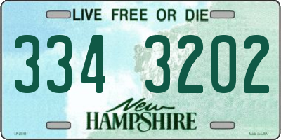 NH license plate 3343202