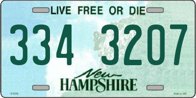 NH license plate 3343207