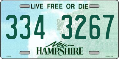 NH license plate 3343267