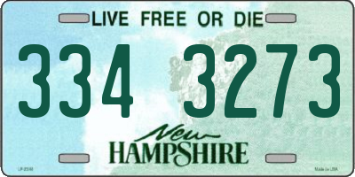 NH license plate 3343273
