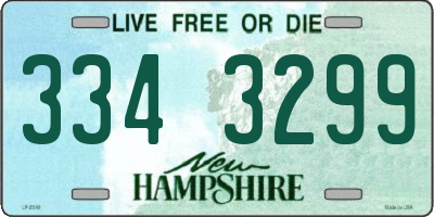 NH license plate 3343299