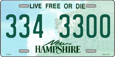 NH license plate 3343300