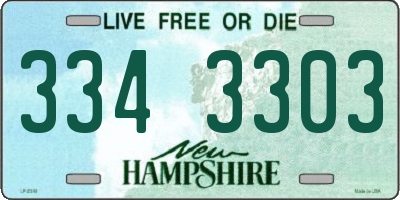 NH license plate 3343303