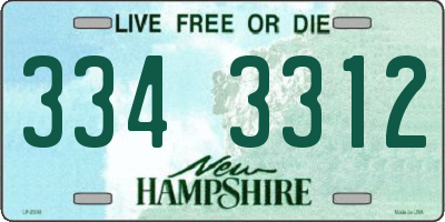 NH license plate 3343312