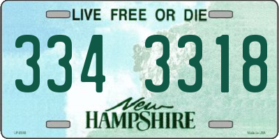 NH license plate 3343318