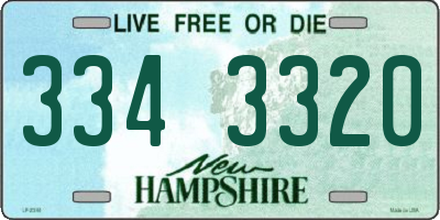NH license plate 3343320