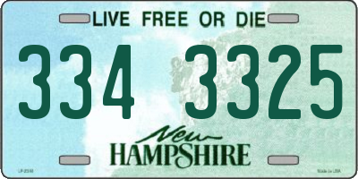 NH license plate 3343325