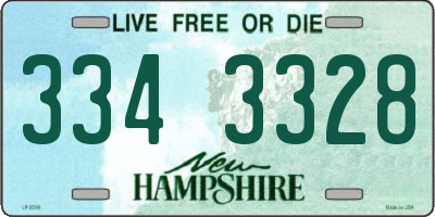 NH license plate 3343328