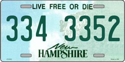NH license plate 3343352