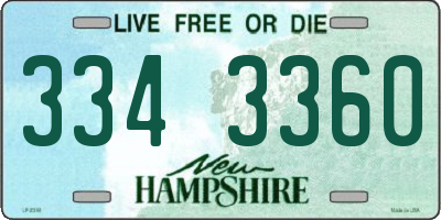 NH license plate 3343360