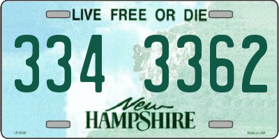 NH license plate 3343362