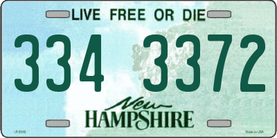 NH license plate 3343372
