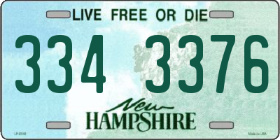 NH license plate 3343376