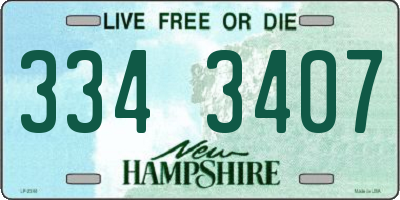 NH license plate 3343407