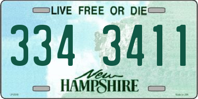 NH license plate 3343411
